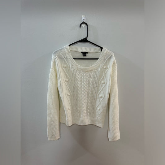 Pre-Owned MD Rue 21 White Knitted Sweater