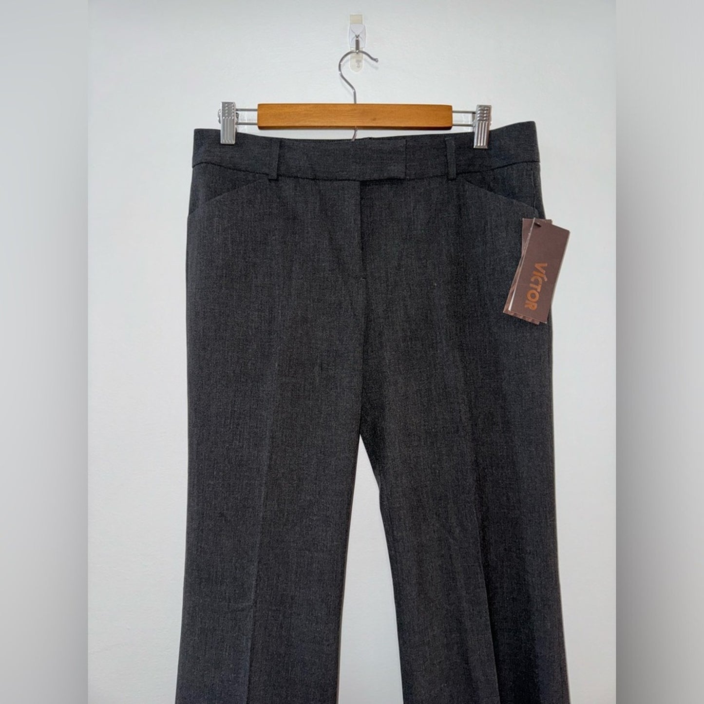 NWT Size 6 Victor Alfaro Charcoal Heather Grey Dress Pants