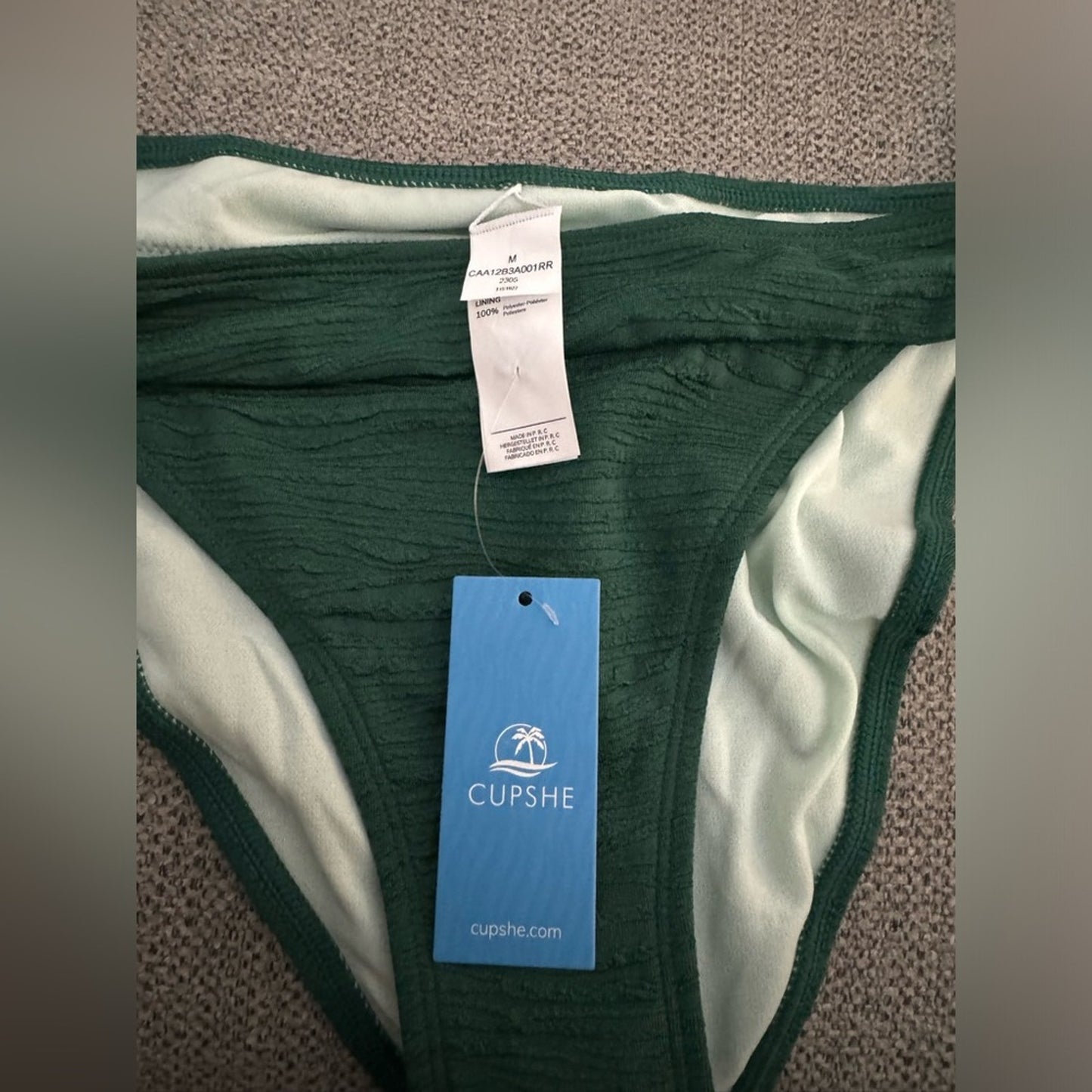 NWT MD Cupshe Green Rubbed Bikini