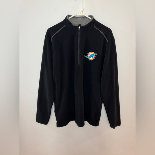 Pre-Owned LG Antigua Miami Dolphins Embroidered Quarter Zip Fleece Jacket