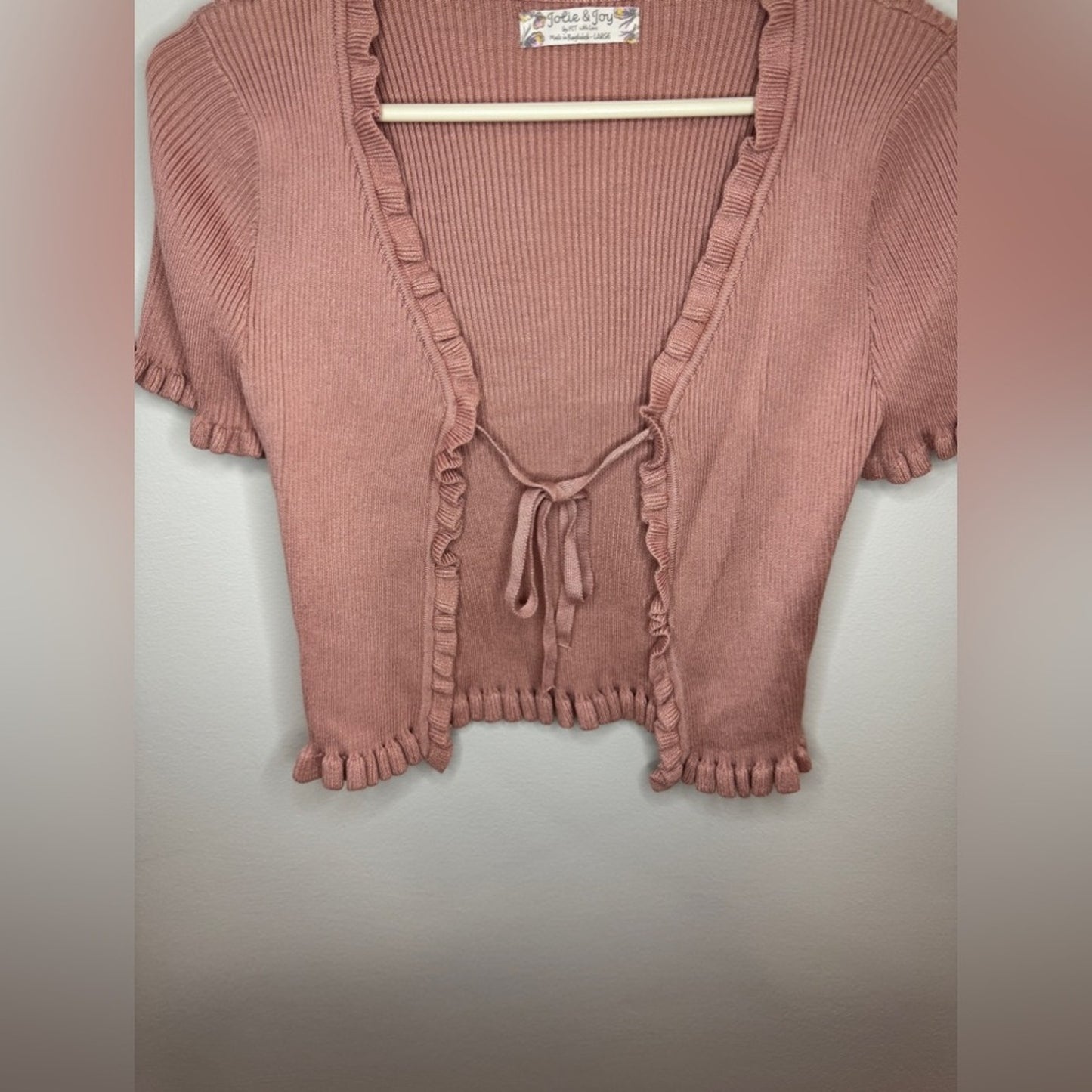 Pre-Owned LG Jolie & Joy Pink Ribbed Sweater