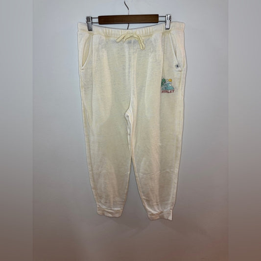 Pre-Owned LG Hurley Yellow Beach Graphic Joggers