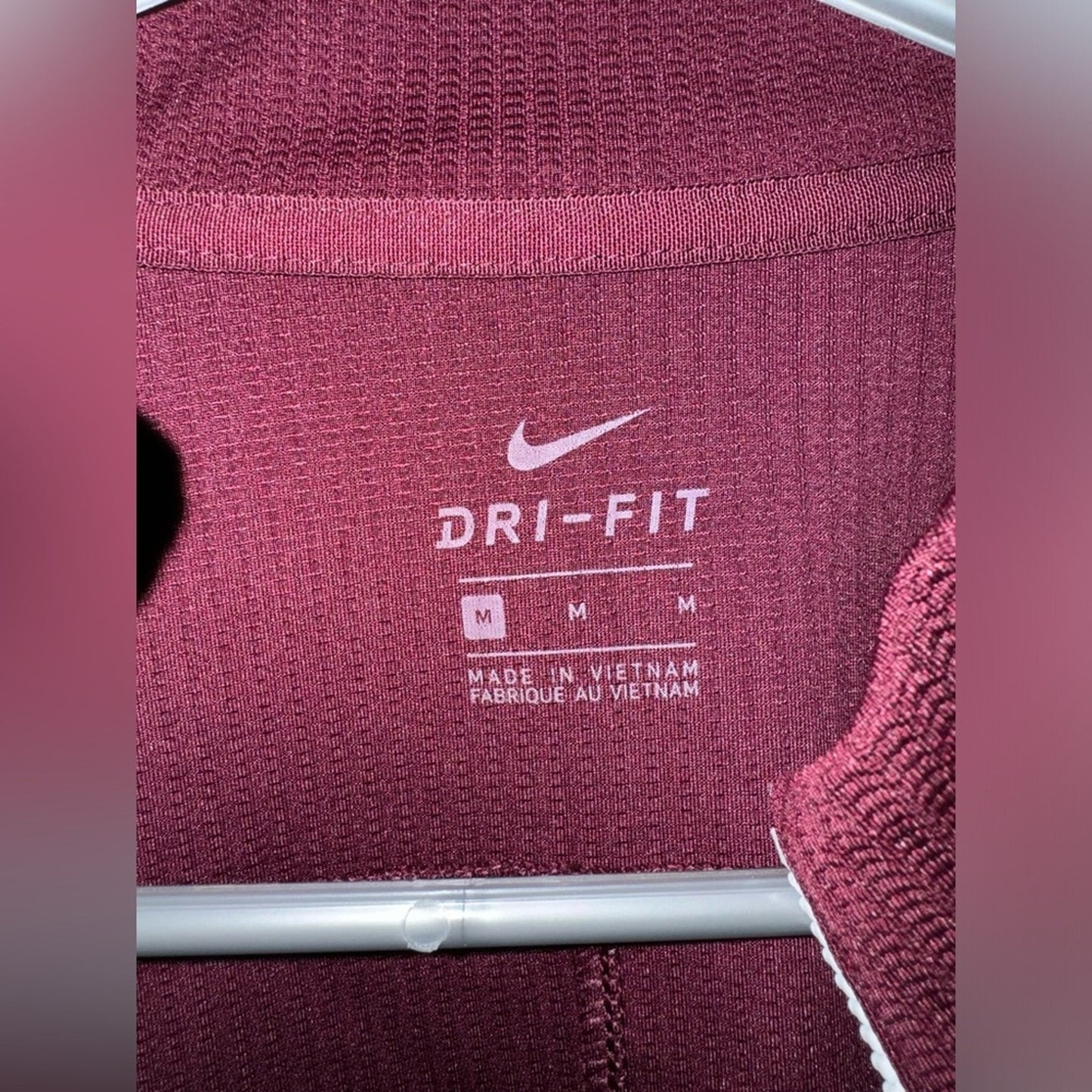 Pre-Owned MD Nike Dri-Fit Red Quarter Zip Long Sleeve Jacket