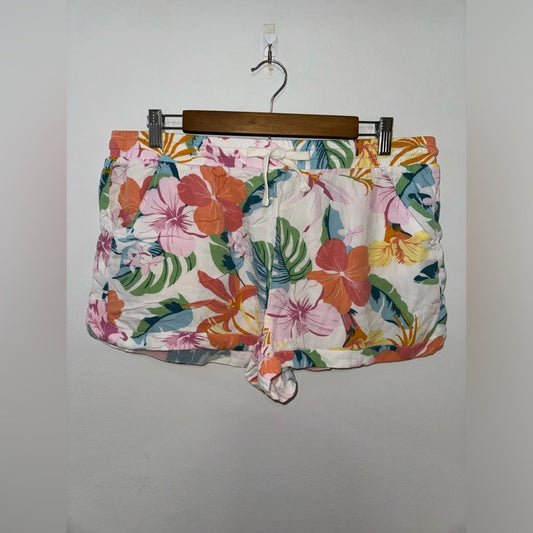 Pre-Owned LG Hurley White/Multicolor Tropical Floral Shorts