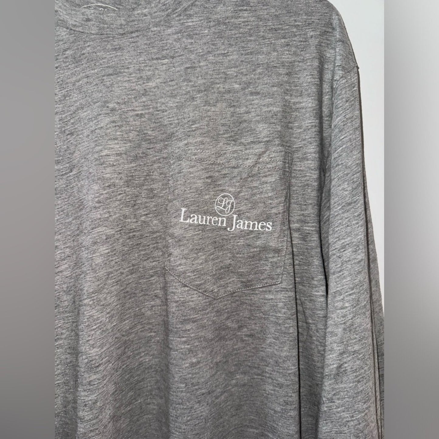 Pre-Owned MD Lauren James Let’s Go Mountaineers Grey Long Sleeve Shirt