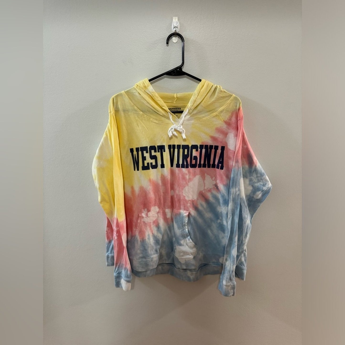 Pre-Owned MD Southern Spirit West Virginia WVU Tie Dye Hooded Long Sleeve