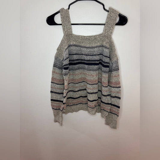 Pre-Owned MD Maurices Off the Shoulder Striped Sweater