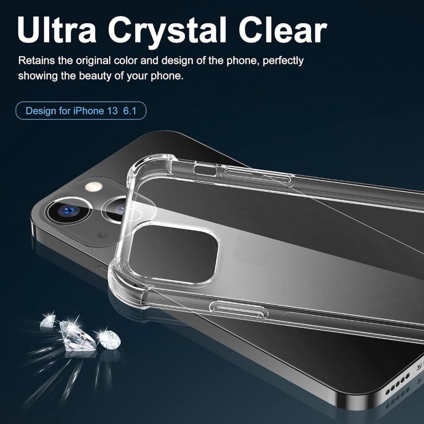 Migeec for iPhone 13 Clear Case Shockproof Phone Cover Protective Phone Case