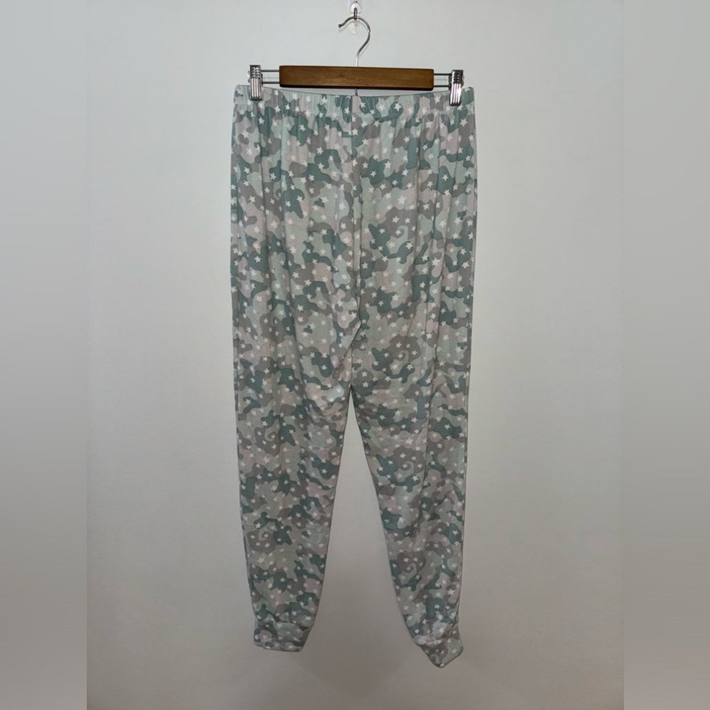 Pre-Owned LG Catherine Malandro Grey Star Camo Pajama Pants