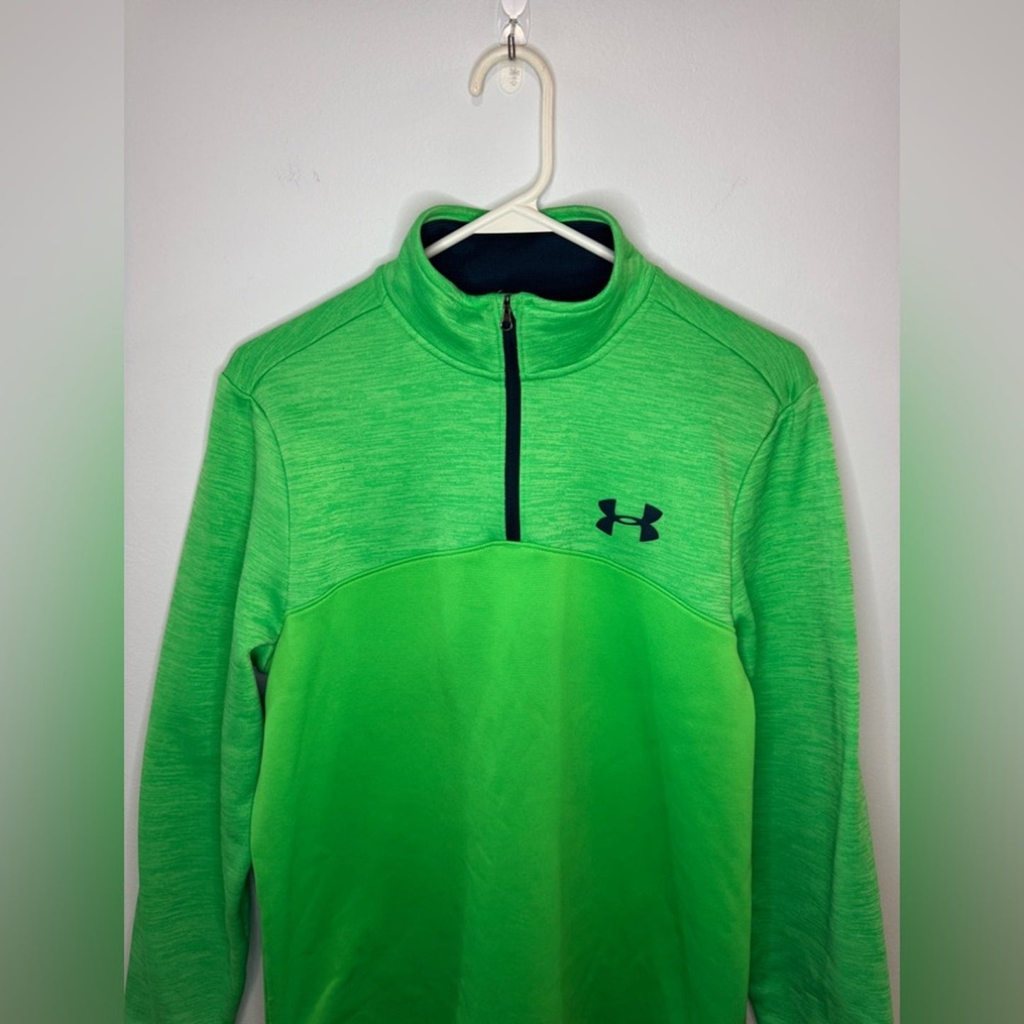 Pre-Owned SM Under Armour Green Quarter Zip Pullover Athletic Jacket