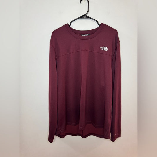 Pre-Owned XXL The North Face Maroon Textured Flash Dry Long Sleeve Crewneck