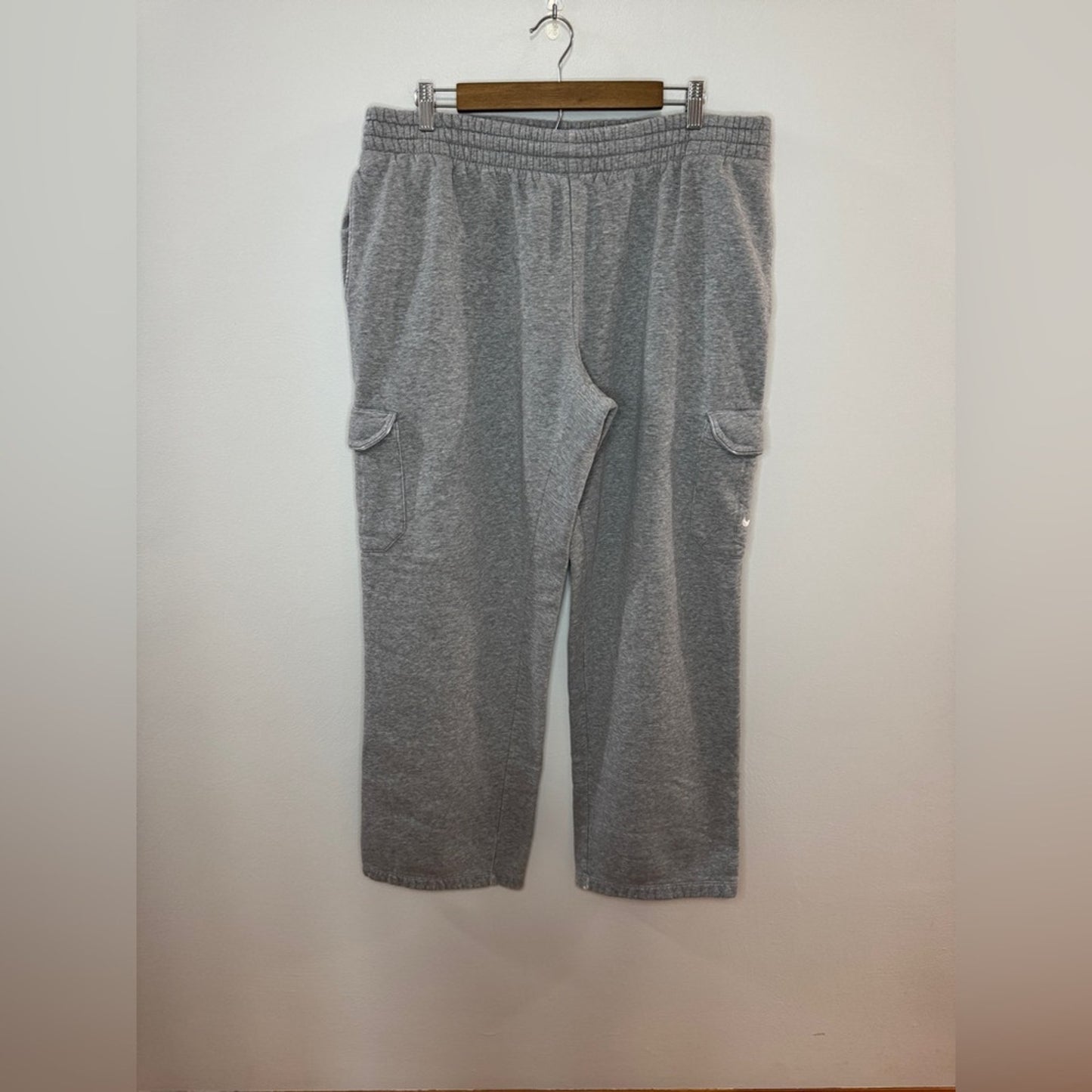 XL Nike The Athletic Department Vintage Heather Grey Loose Cargo Sweatpants