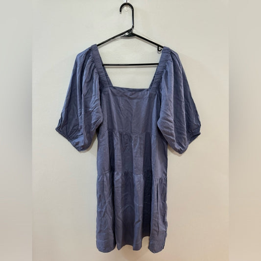 Pre-Owned SM Beyond Words Blue Short Sleeve Dress