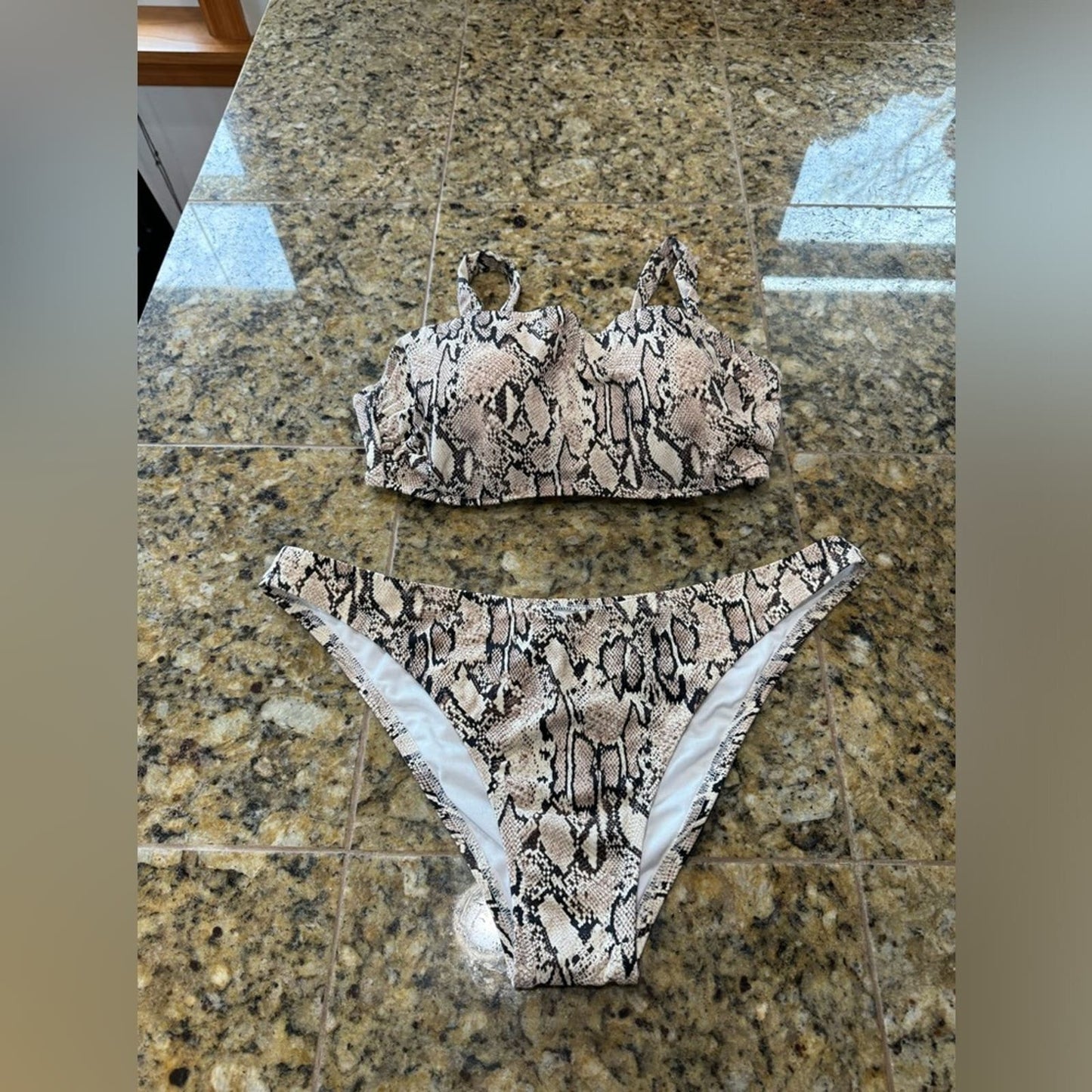 Used Shade Shore 2 PC Snake Print Bikini