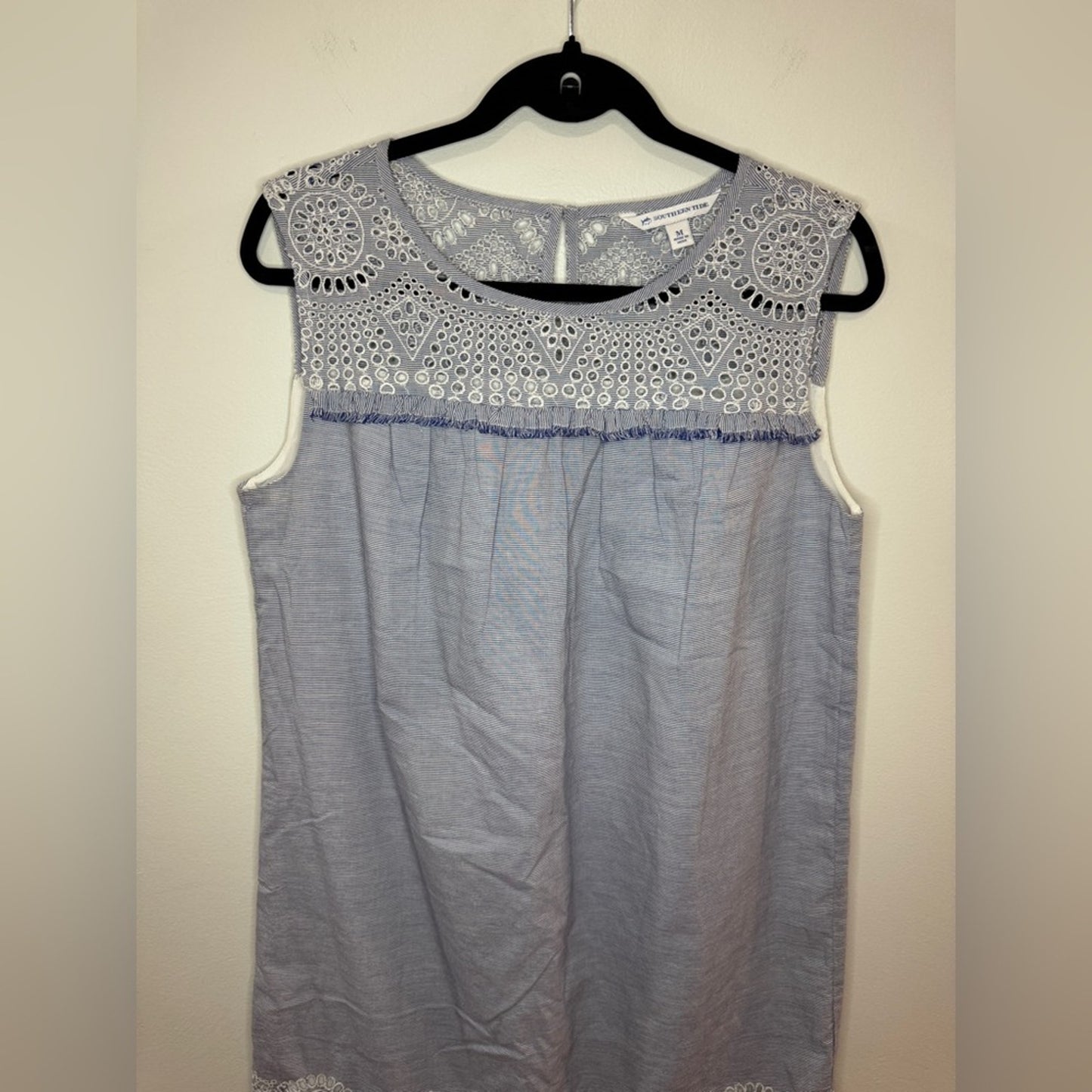 Pre-Owned MD Southern Tide Blue and White Sleeveless Dress