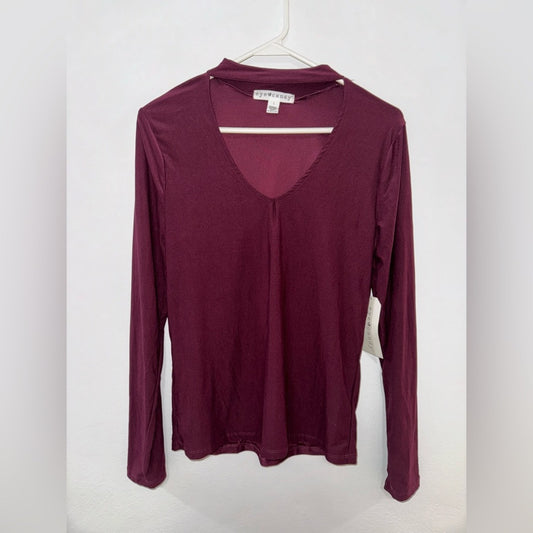 NWT LG Eye Candy Maroon Long Sleeve Shirt