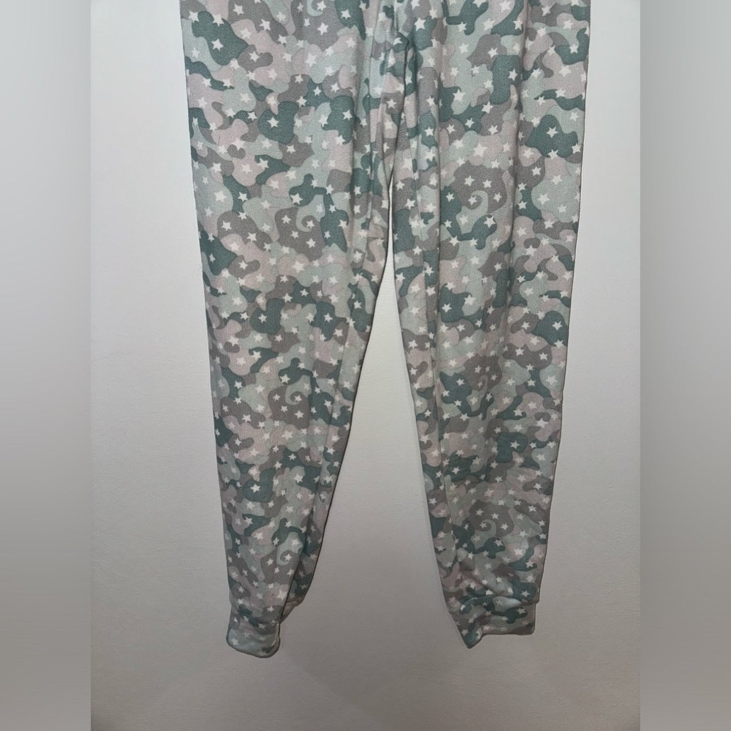 Pre-Owned LG Catherine Malandro Grey Star Camo Pajama Pants