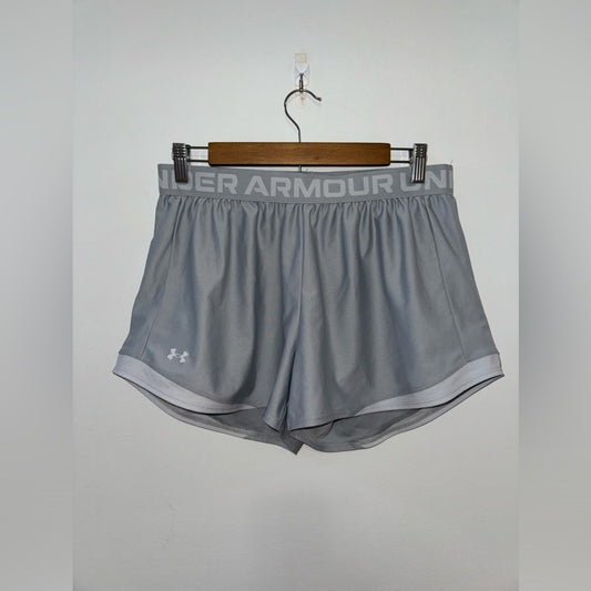 Pre-Owned LG Under Armour Light Grey Loose Fit Athletic Shorts