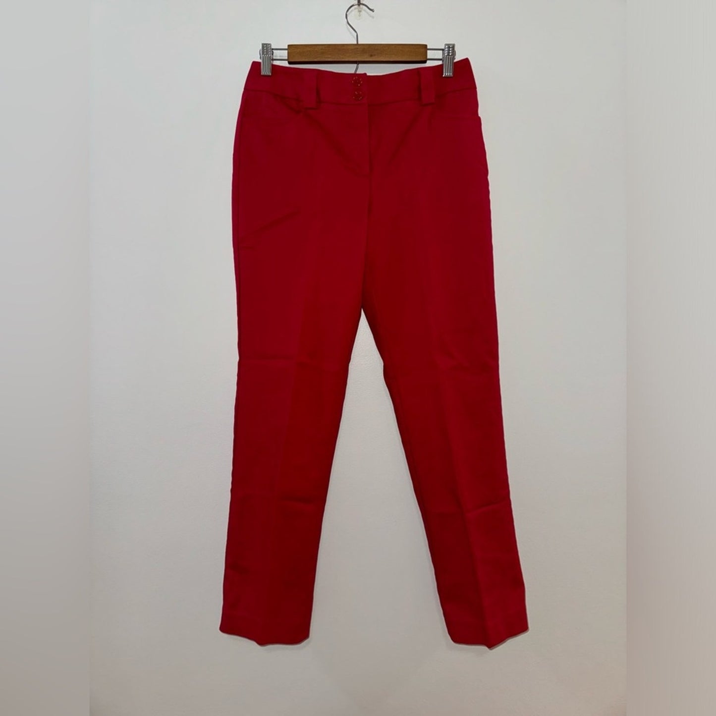 Pre-Owned Size 6 Rafaella Red Dress Pants