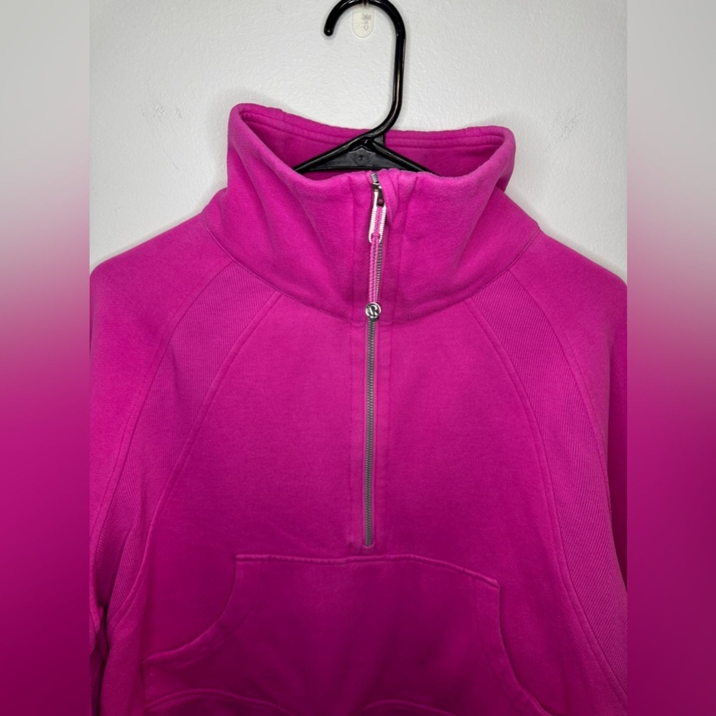 MD/LG Lululemon Scuba Oversized Funnel-Neck Half Tone Zip Sweatshirt in Pow Pink