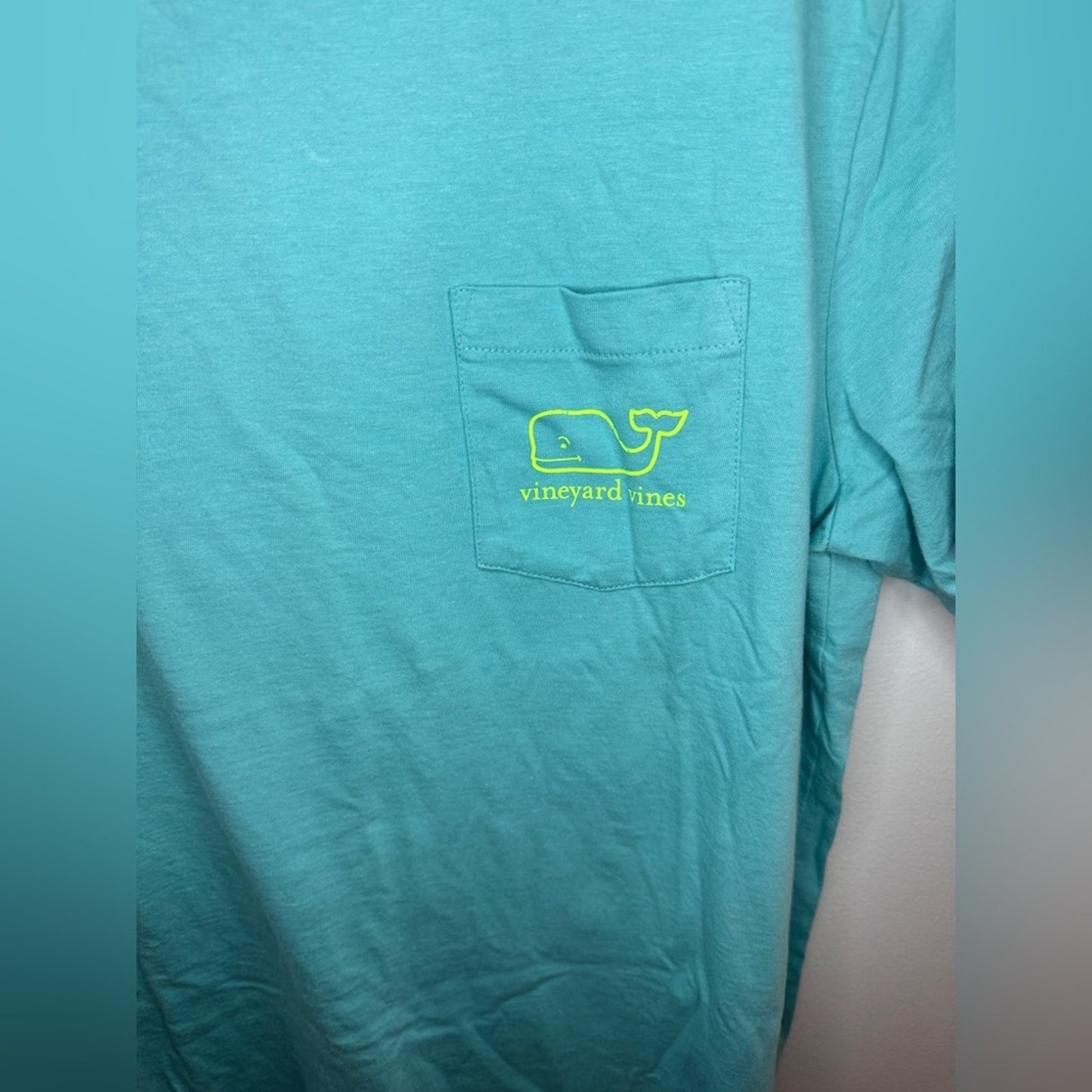 Pre-Owned MD Vineyard Vines Teal Pocket T-Shirt