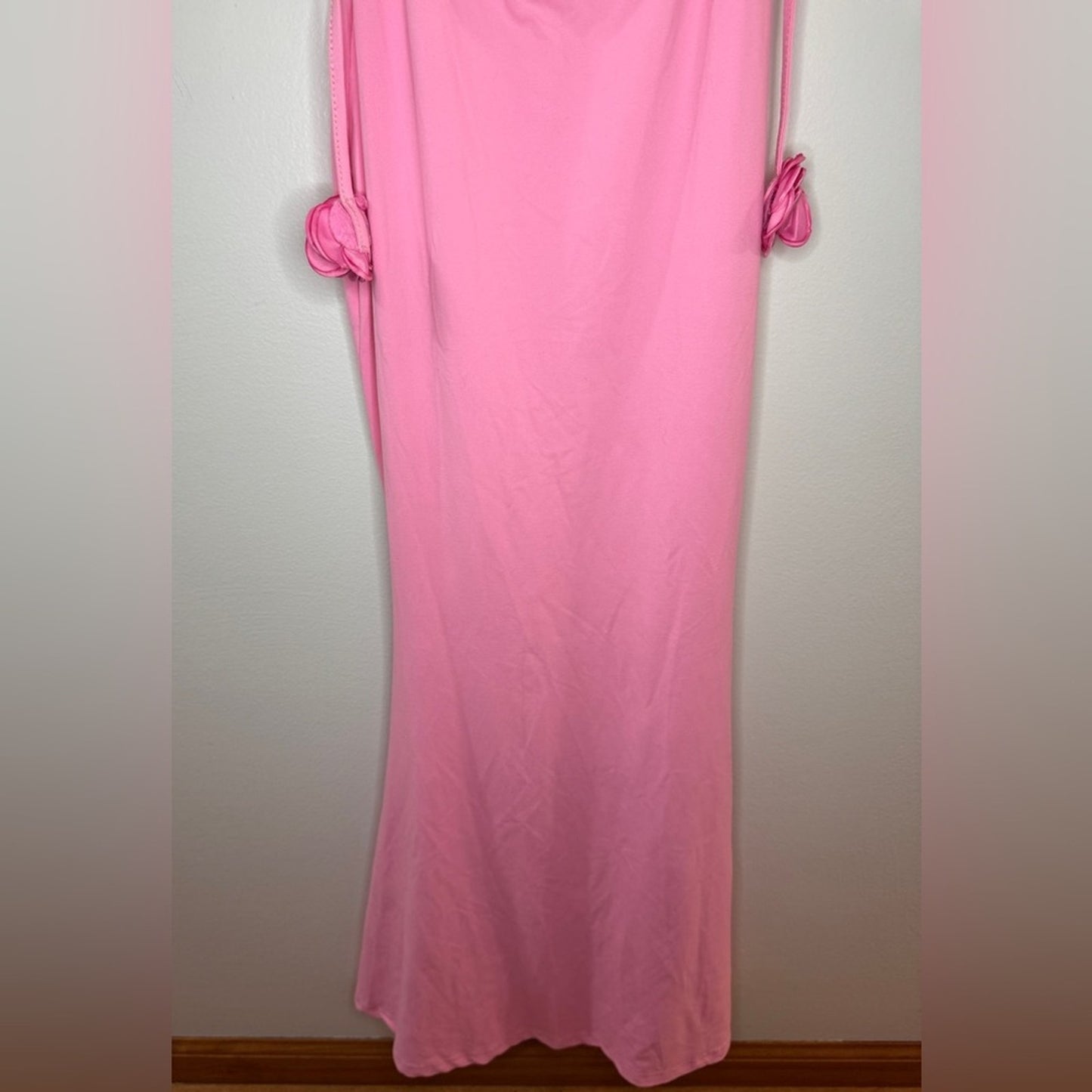 Pre-Owned SM SHEIN Pink Bodycon Long Flower Dress