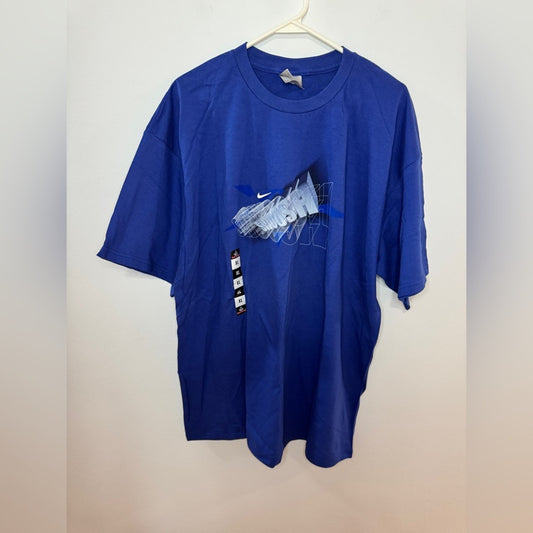 NWOT XL Nike Blue Swoosh Graphic Vintage T-Shirt