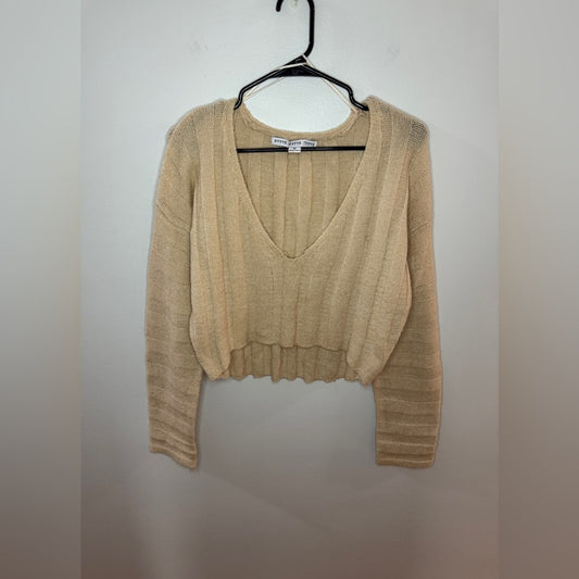 Pre-Owned MD Hyfve Knitted V-Neck Cropped Sweater