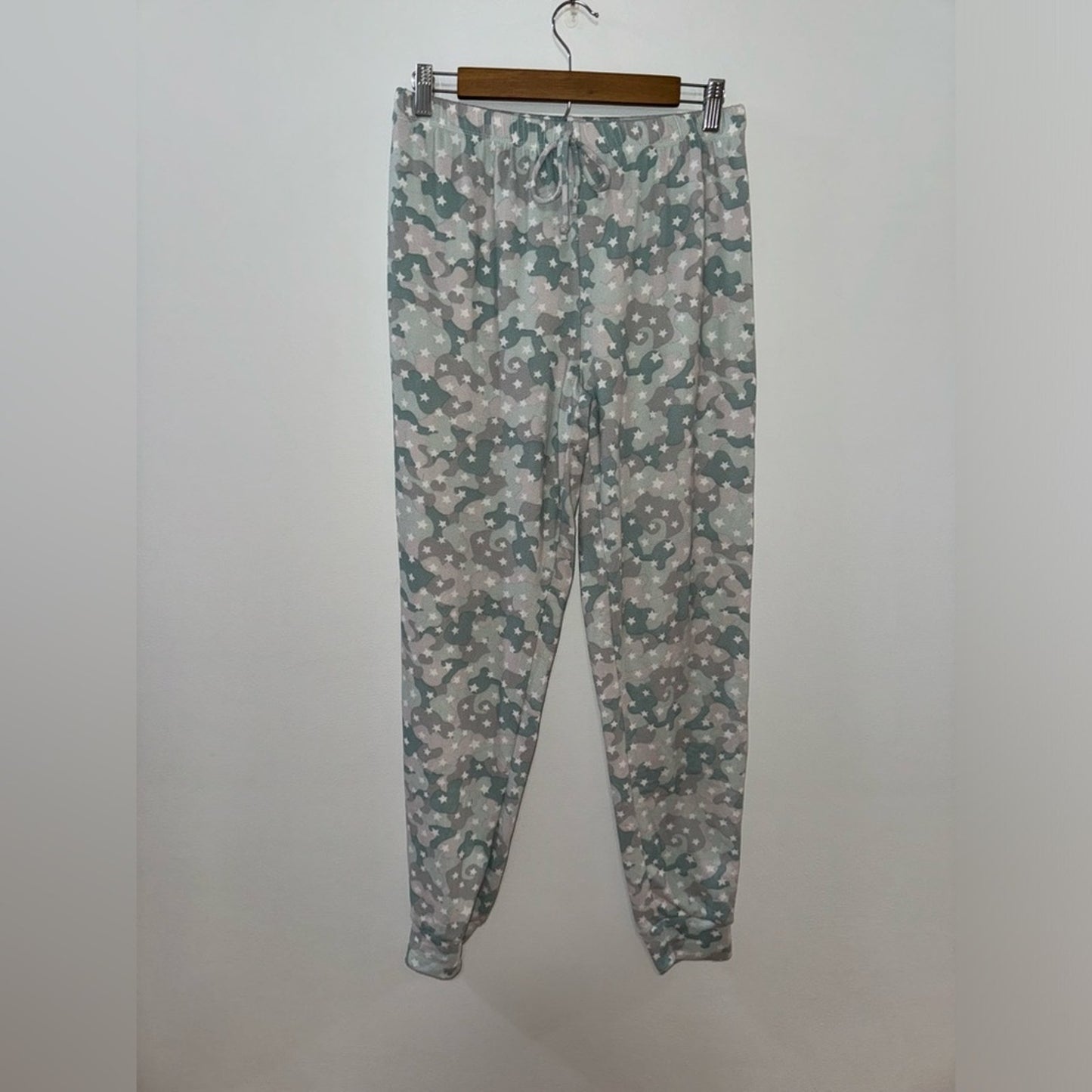 Pre-Owned LG Catherine Malandro Grey Star Camo Pajama Pants