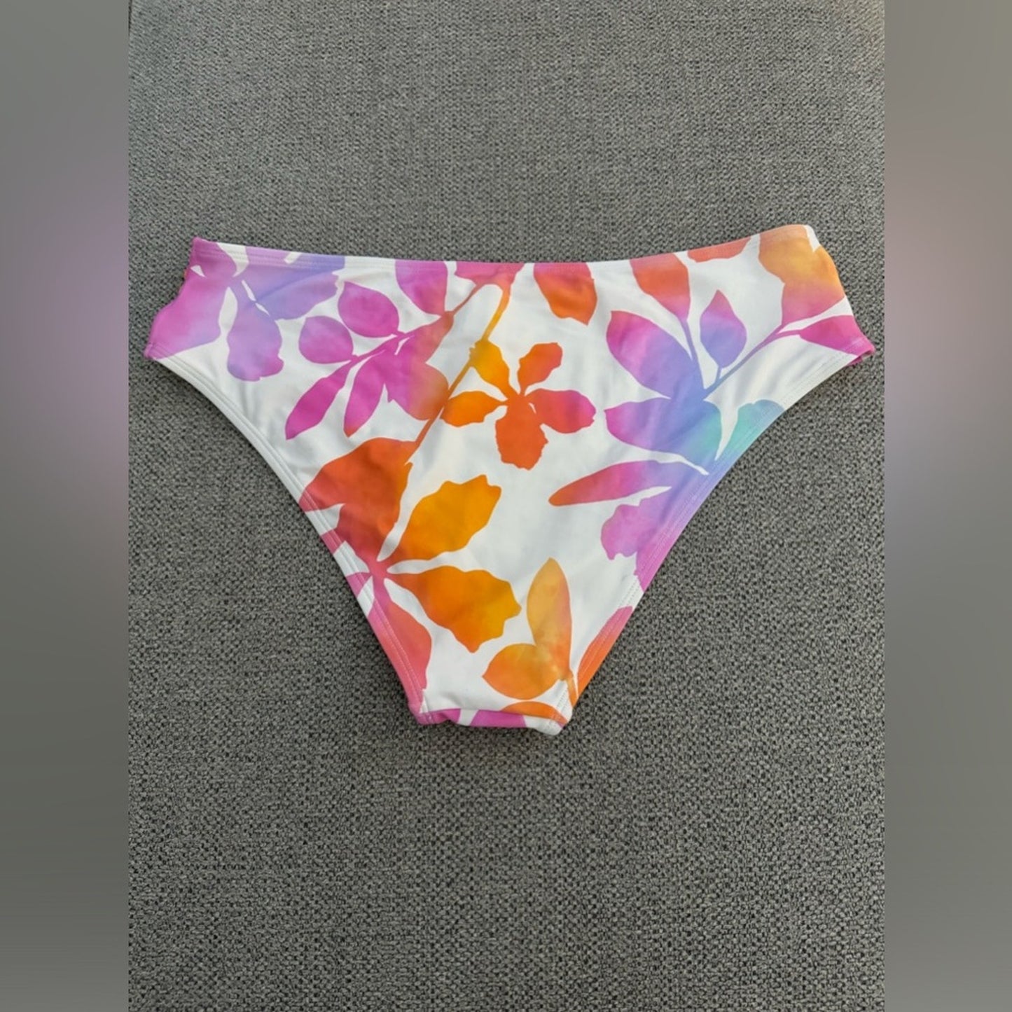 Pre-Owned LG Cupshe White/Orange/Pink Floral Bikini Bottom