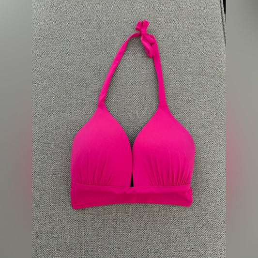 Size 10 Pre-Owned La Blanca Pink Triangle Bikini Top