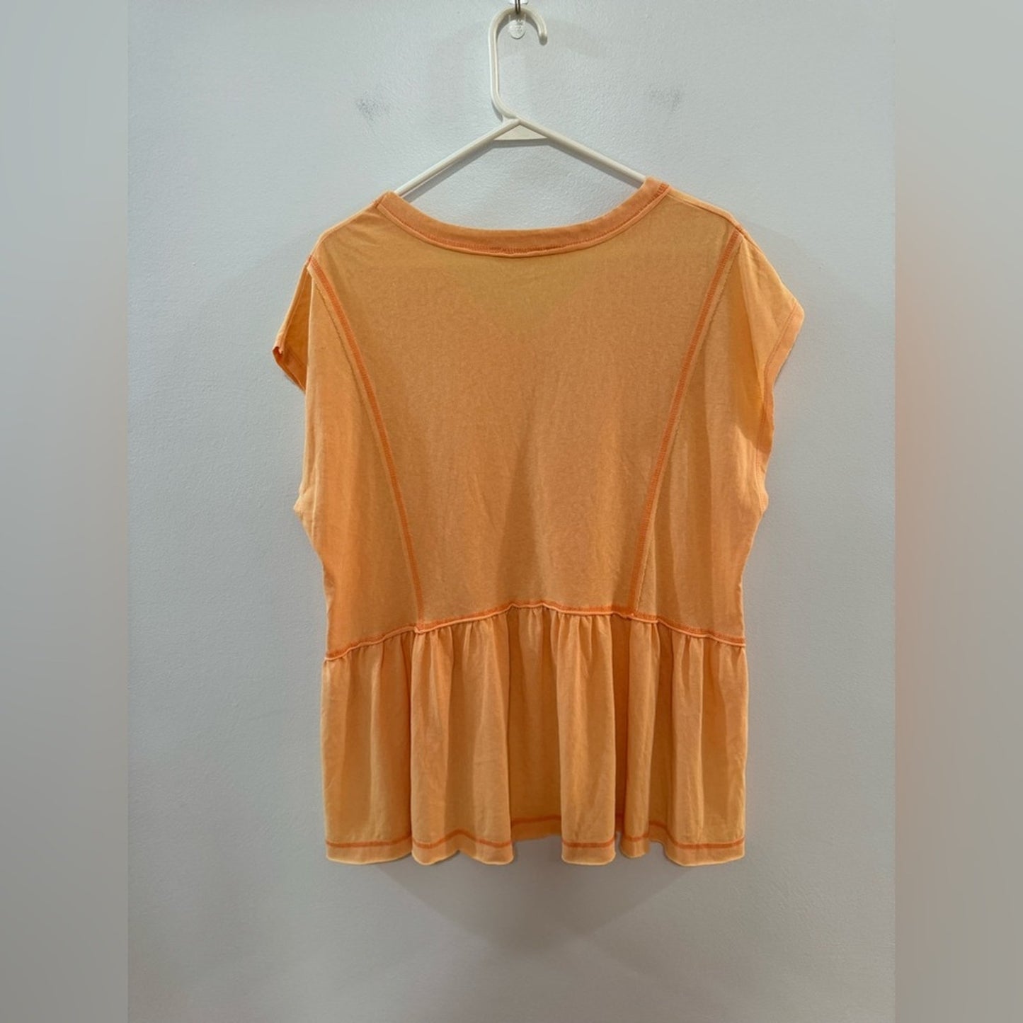 Pre-Owned SM Lizzie’s Boutique Orange Short Sleeve Oversized Shirt