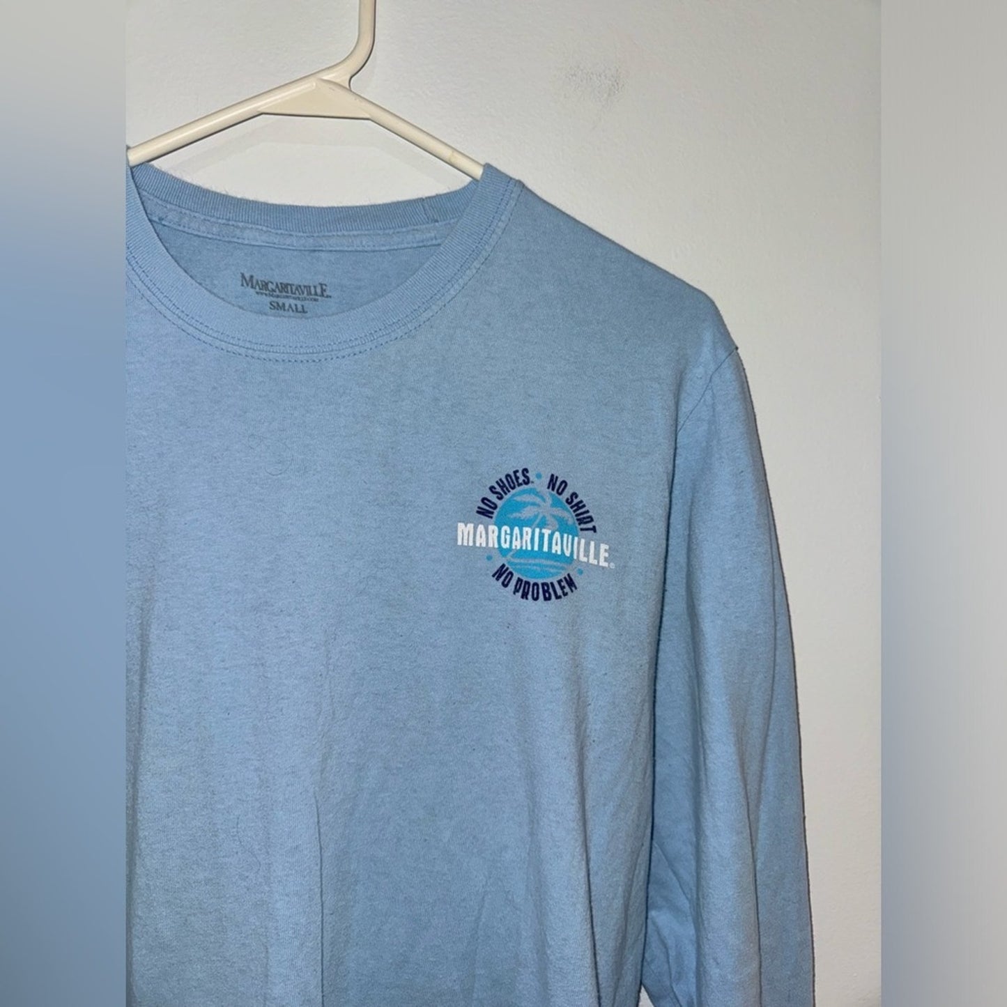 SM Margaritaville Blue Hollywood Beach Florida Graphic Long Sleeve Shirt