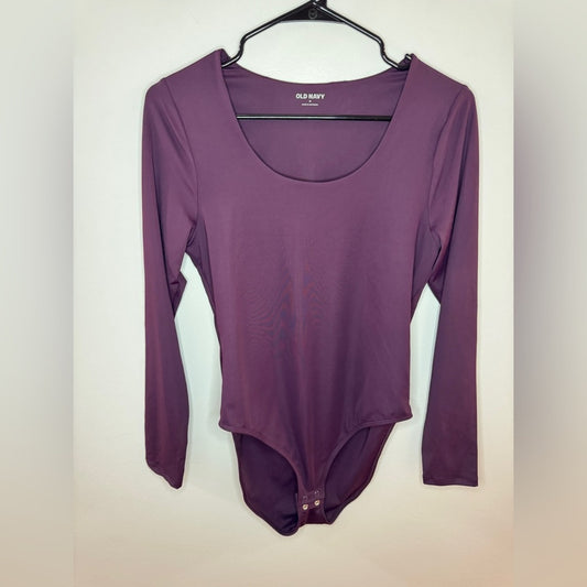 Pre-Owned MD Old Navy Dark Red Long Sleeve Bodysuit