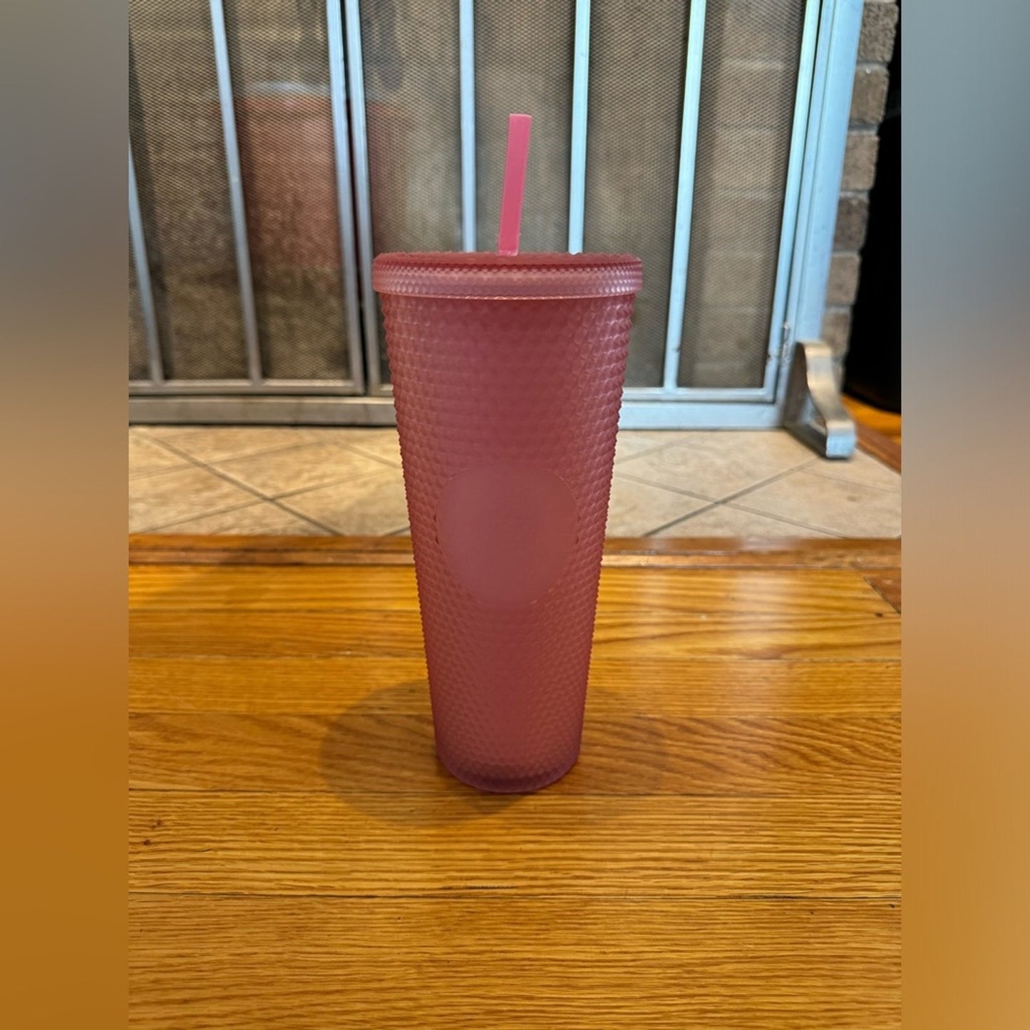 Pre-Owned Starbucks 2022 Soft Touch Pink Lemonade Studded Tumbler