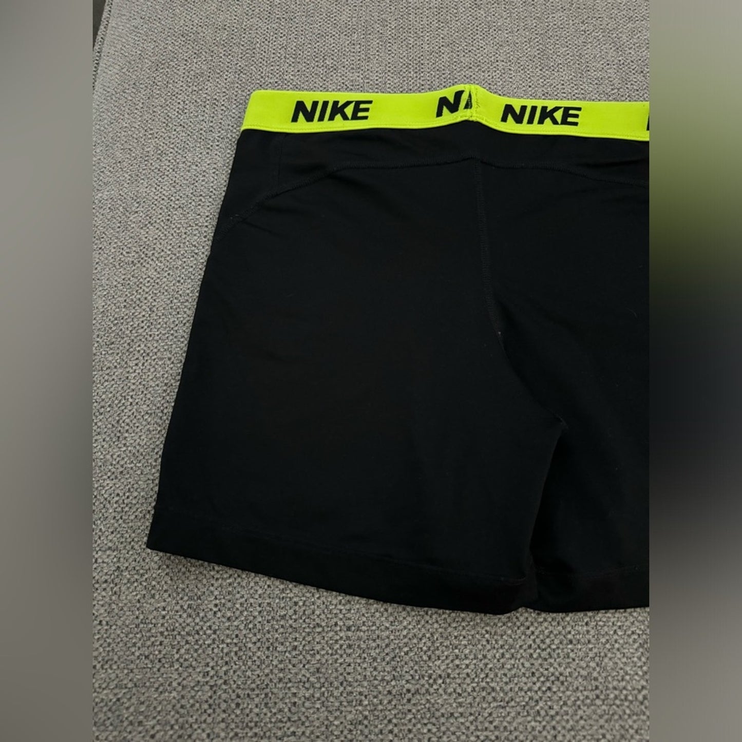 Pre-Owned LG Nike Pro Dri-Fit Black/Neon Green Shorts