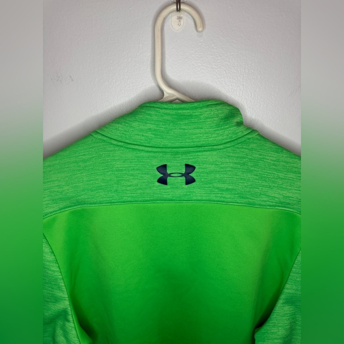 Pre-Owned SM Under Armour Green Quarter Zip Pullover Athletic Jacket