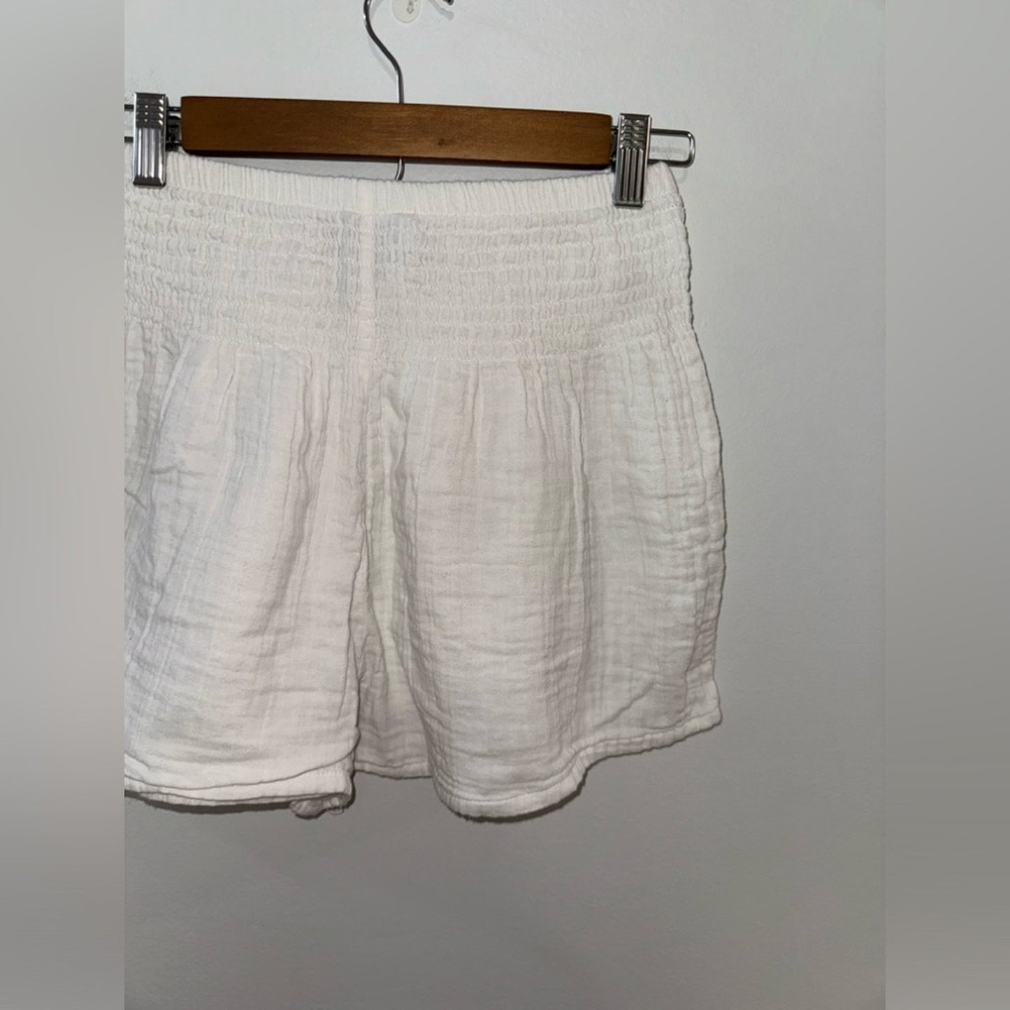 Pre-Owned SM Lotus and Luna White Cotton Shorts