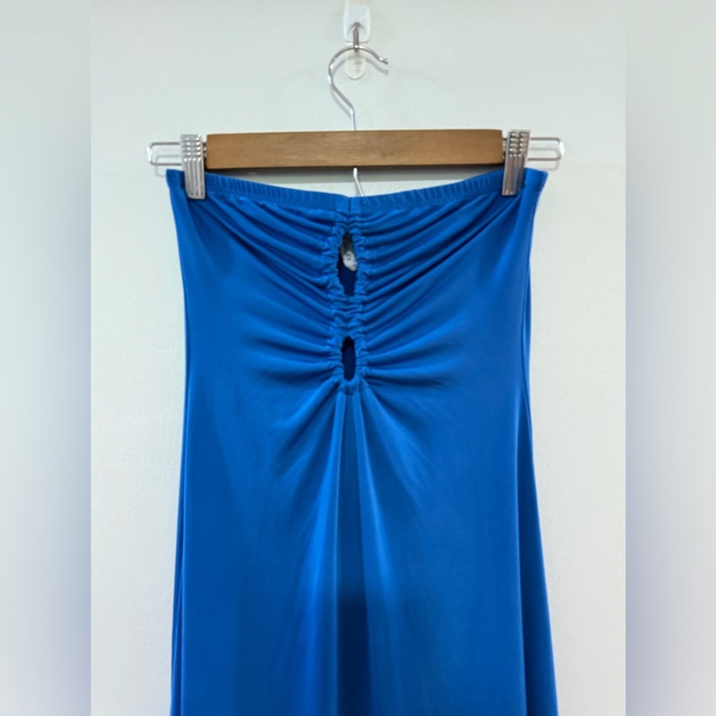 Pre-Owned MD Sincerely Jules Blue Strapless Tie Long Dress