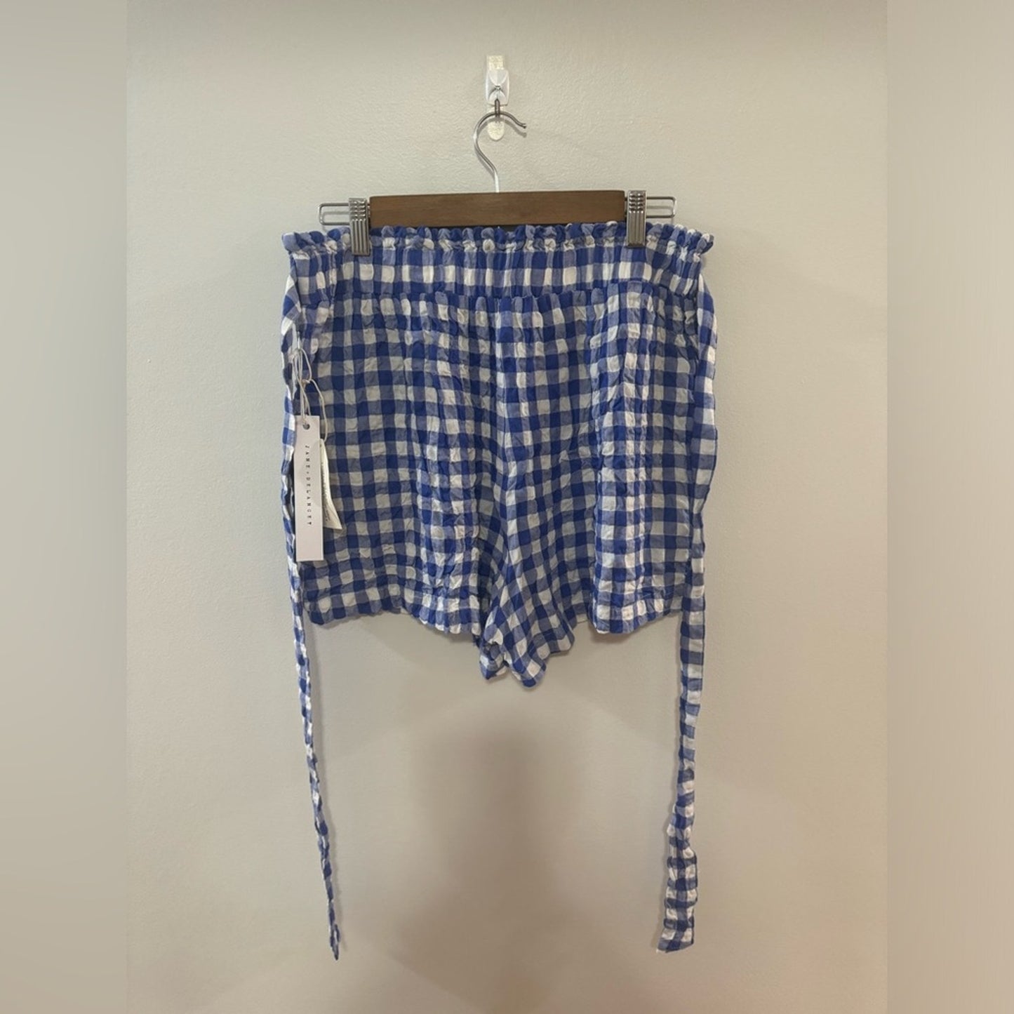 NWT MD Jane & Delancey Blue/White Checker Print Shorts