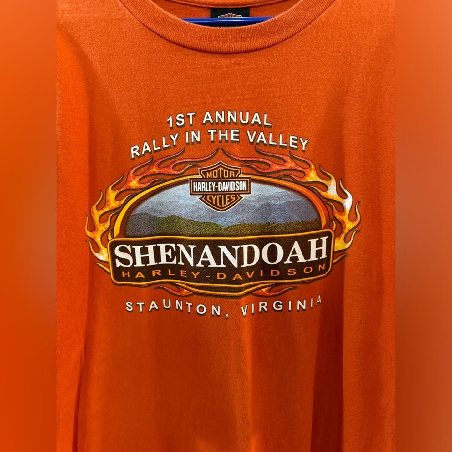 XL Harley Davidson Orange 2005 1st Annual Rally in the Valley Shenandoah s/s