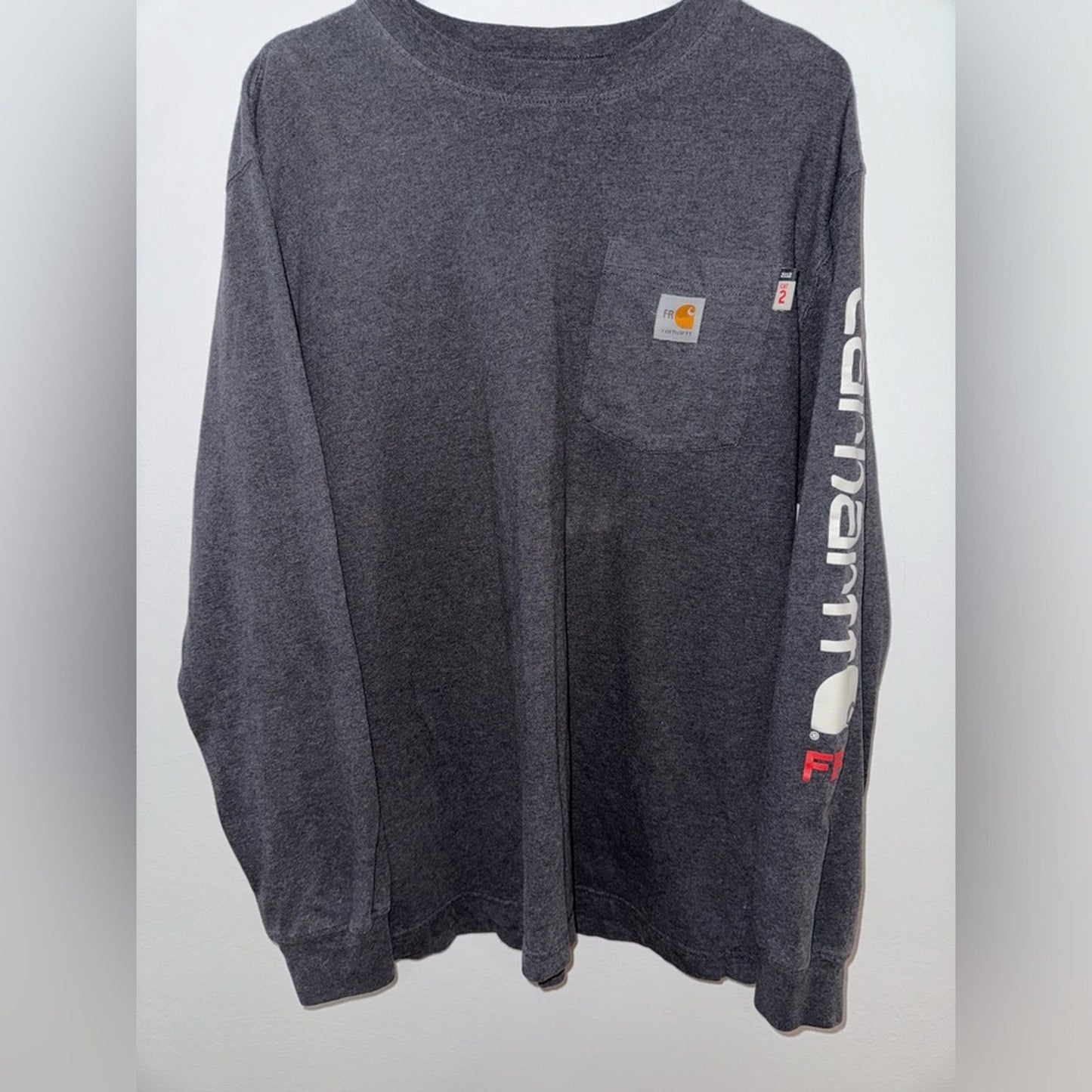 Pre-Owned MD Carhartt Force Grey Graphic Long Sleeve Shirt