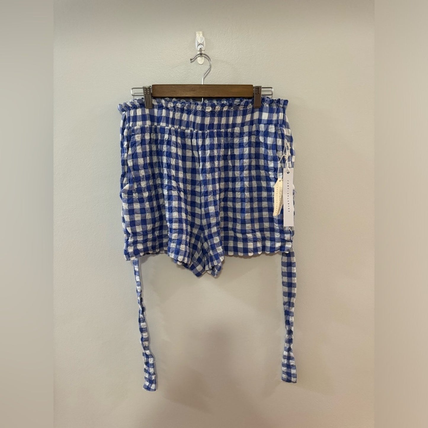 NWT MD Jane & Delancey Blue/White Checker Print Shorts