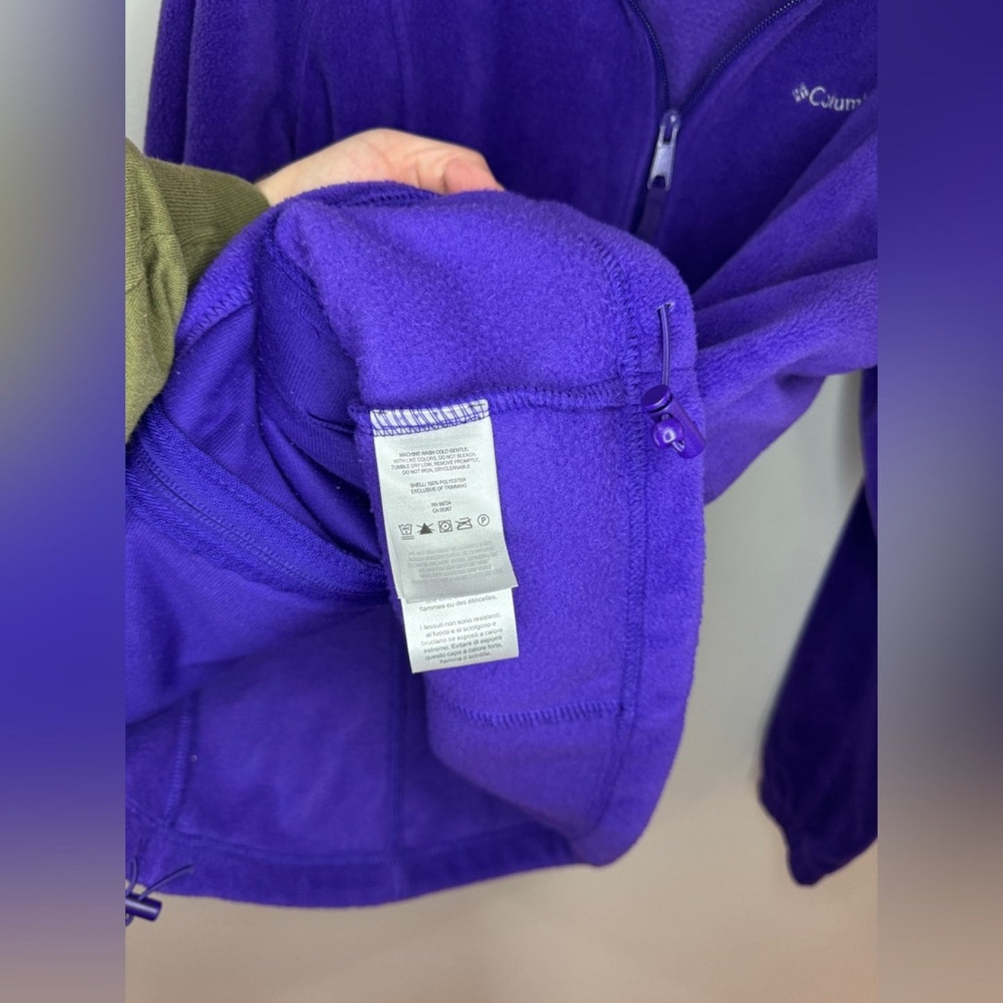 Pre-Owned LG Columbia Purple Fleece Zip-Up Jacket