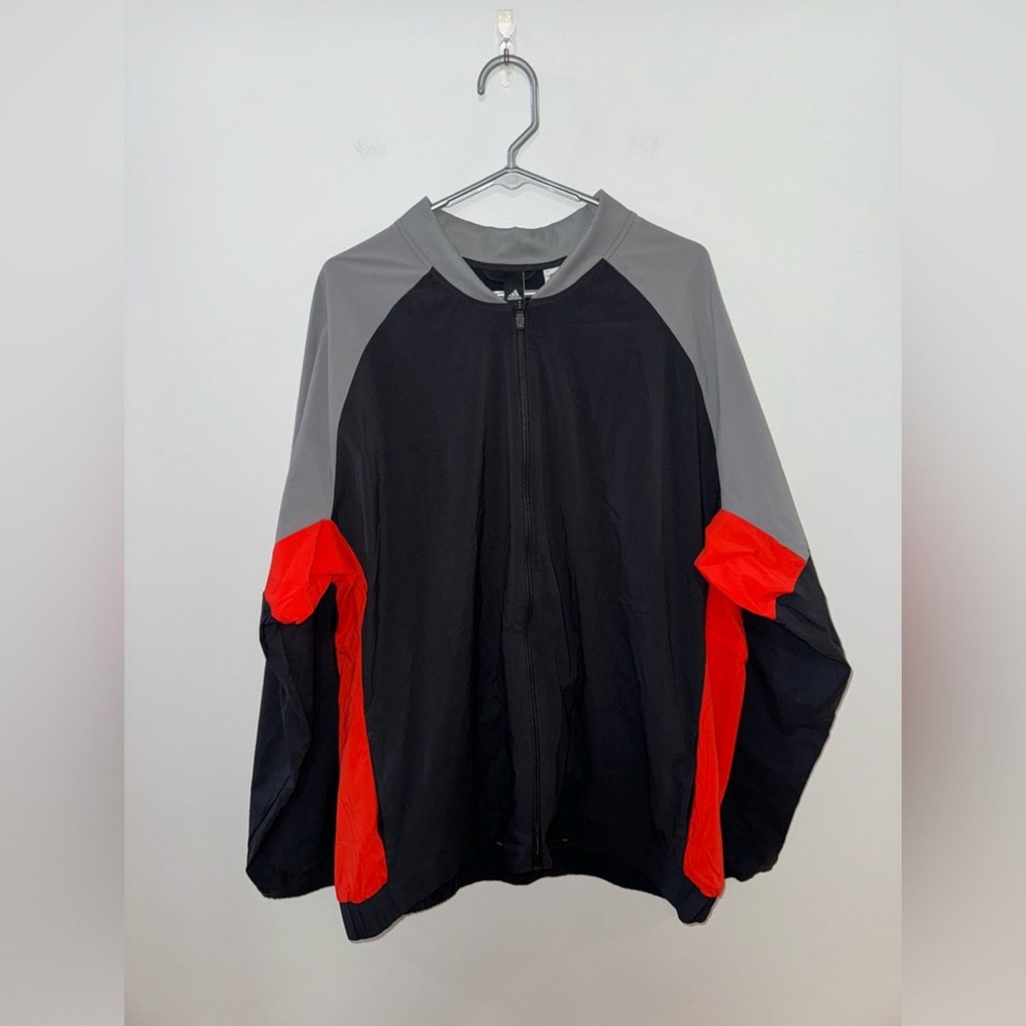 NWT 2XL Adidas Black/Grey/Red Bomber Jacket