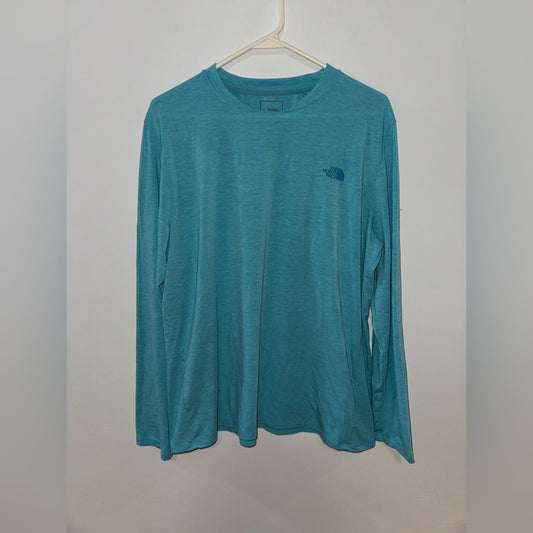 Pre-Owned XL The North Face Blue Long Sleeve Lightweight Logo Shirt