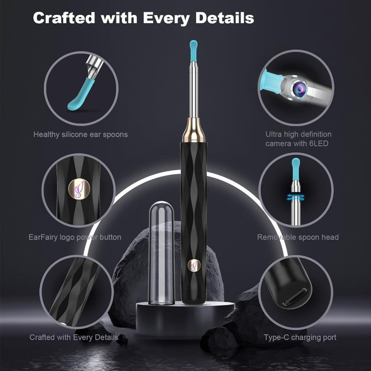 EarFairy Ear Wax Removal Tool with 1080P Ear Camera,Smart Ear Cleaner Earwax