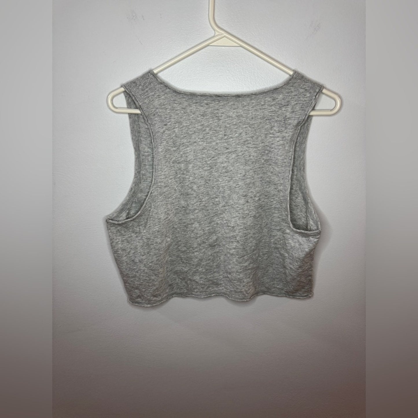 NWOT MD Aerie Light Heather Grey Distressed Tank Top