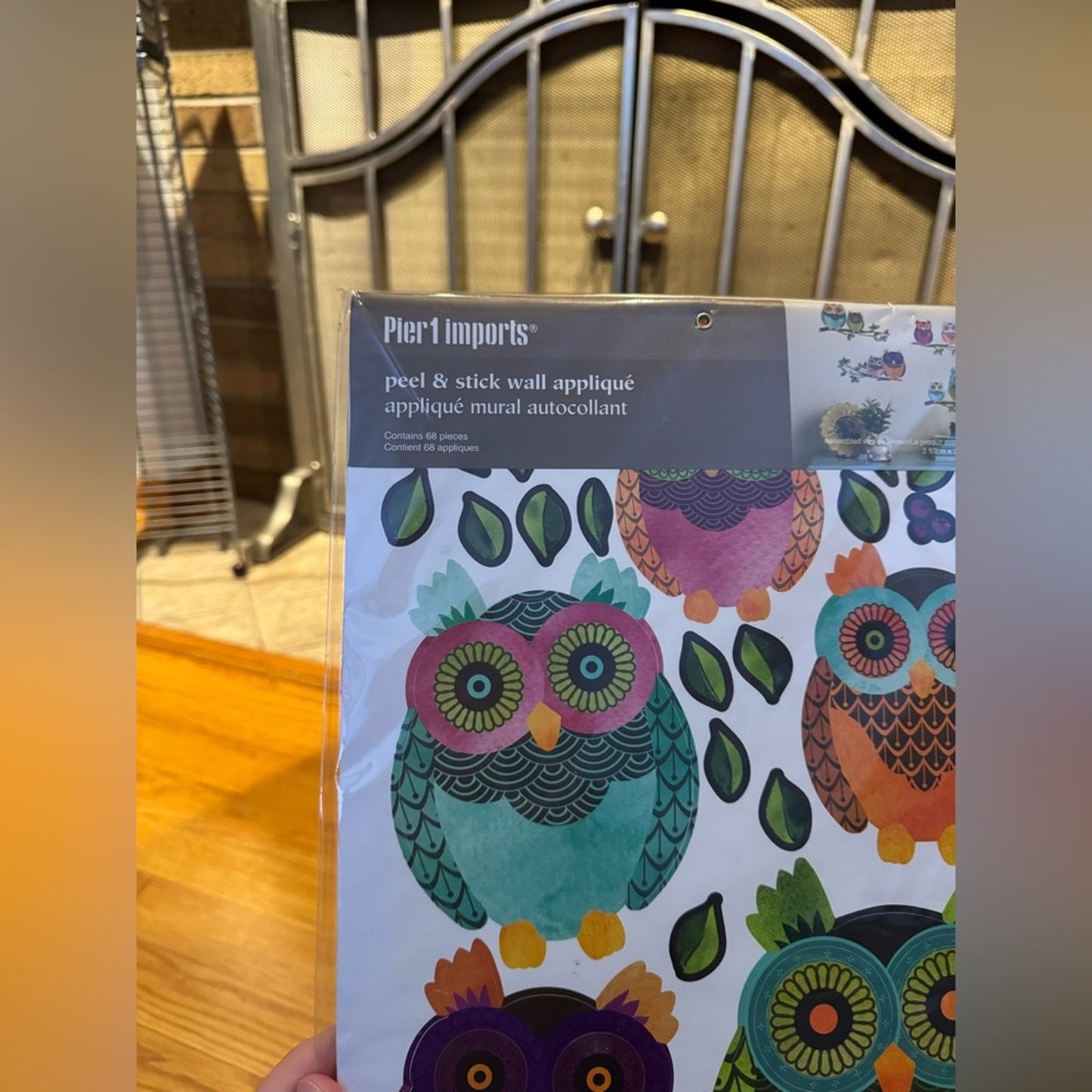 NWT Pier 1 Imports 68 Piece Owls with Trees Peel and Stick Wall Appliqué Decal