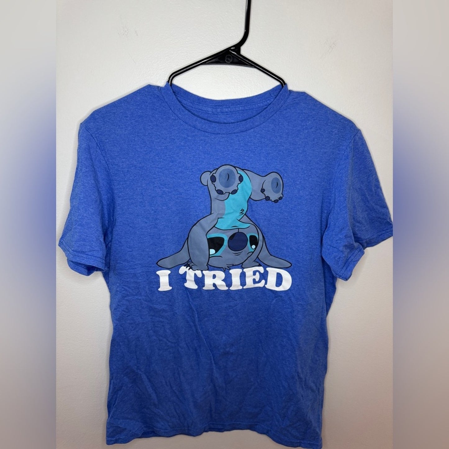 Pre-Owned MD Disney Blue Stitch “I Tried” T-Shirt